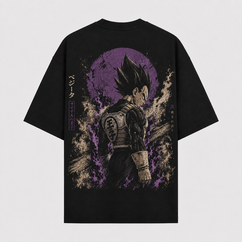 Prince's Pride - Vegeta in Violet Moonlight, Streetwear Graphic Tee