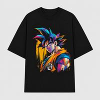 Kanji and Colour - Goku in a Portrait of Quiet Resolve