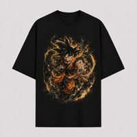 Amber Surge - Goku Unleashed, Directional Graphic Streetwear Tee