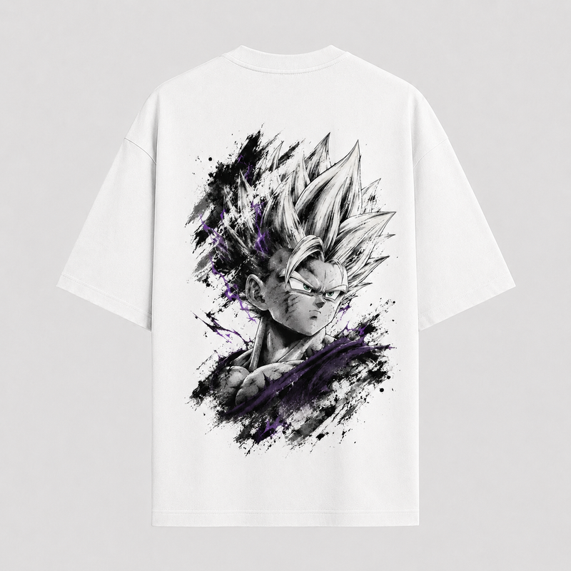 Violet Arc - Gohan Ink Storm Graphic Streetwear Tee