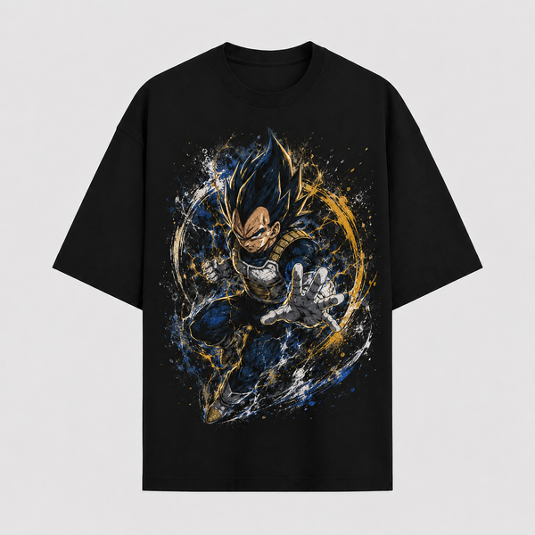 Obsidian Charge - Vegeta, Gold Arcs and Explosive Form - mockup