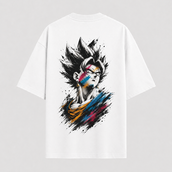 Ink and Attitude - Vegito in Colour-Split Brushwork - mockup