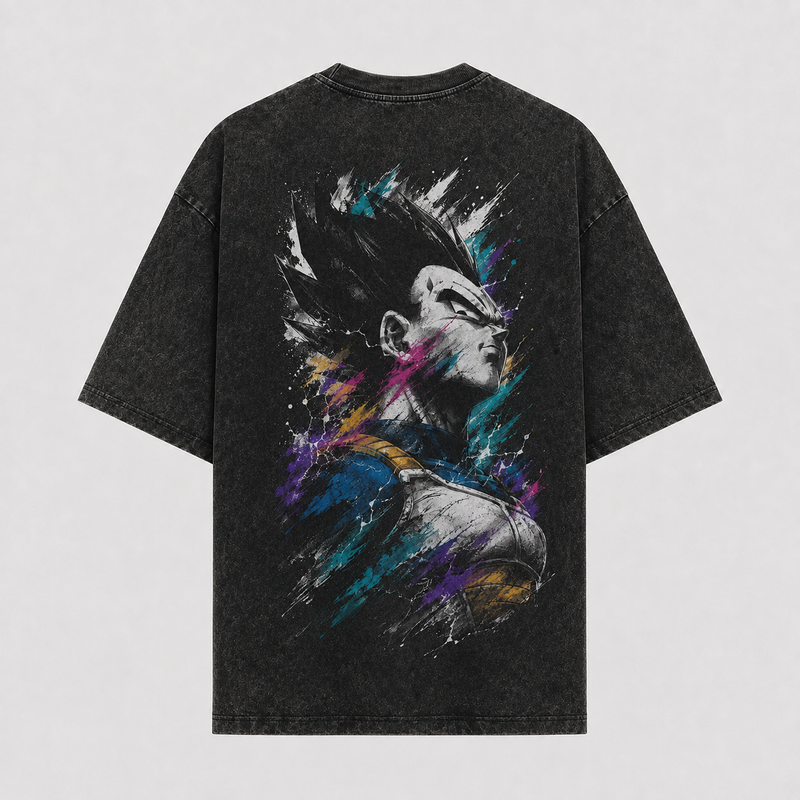 Vegeta - Ink, Splatter and the Weight of a Raised Chin