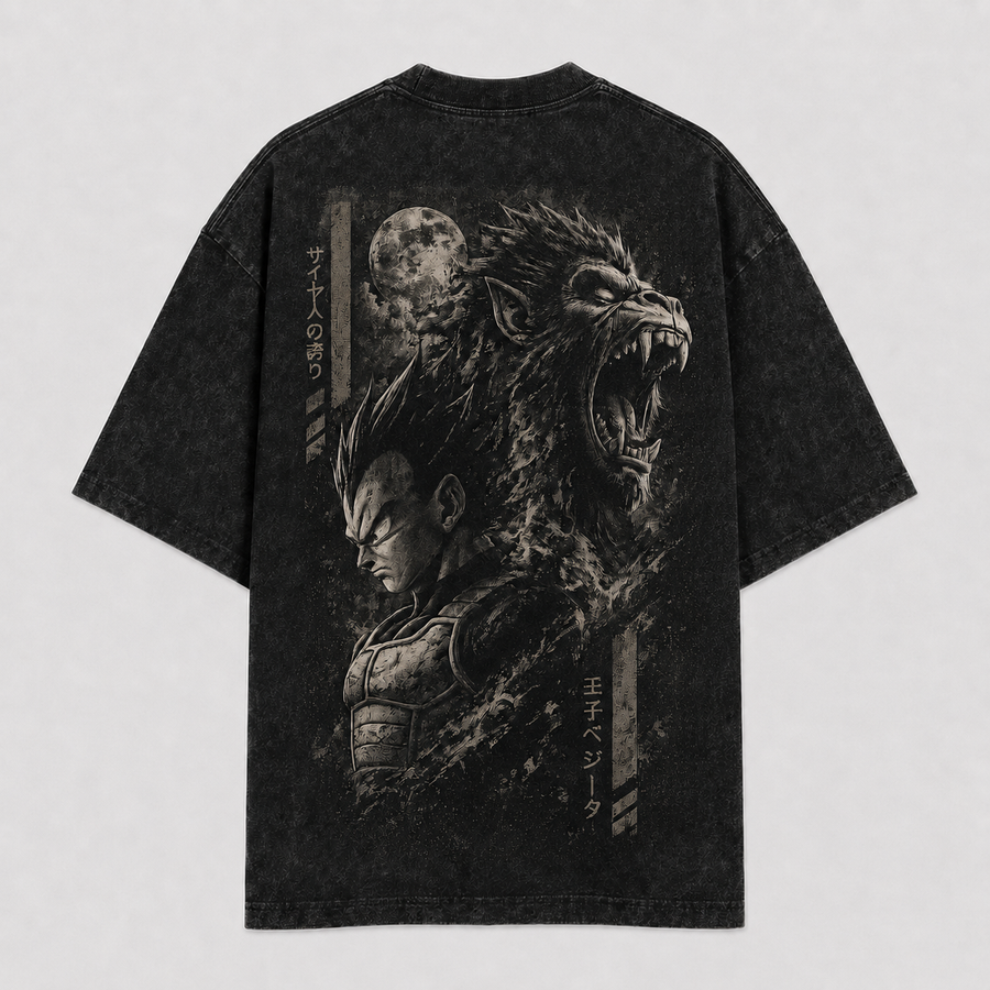 Saiyan Pride - Vegeta and the Great Ape Beneath a Full Moon - mockup