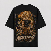 Awakening - Goku Mid-Transformation, Raw Power in Gold