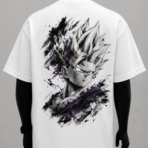 Violet Arc - Gohan Ink Storm Graphic Streetwear Tee - lifestyle