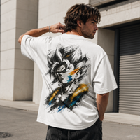Ink and Restraint - A Portrait of Vegito in Monochrome