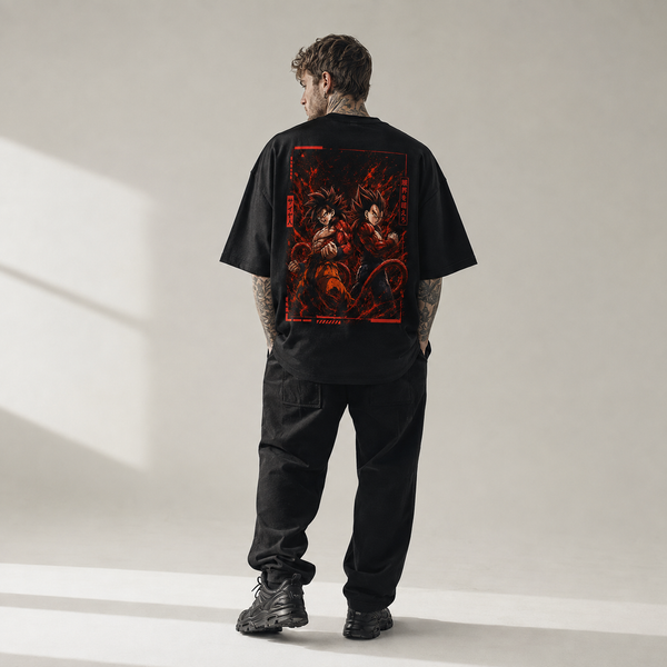 Beyond the Limit - Goku and Vegeta Battle-Ready Graphic Tee - lifestyle