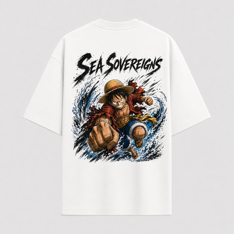 Sea Sovereigns - Luffy Full Force Oversized Streetwear Tee