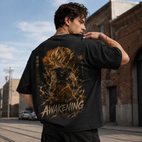 Awakening - Goku Mid-Transformation, Raw Power in Gold