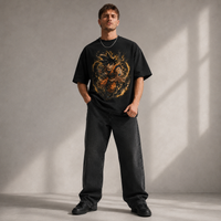 Amber Surge - Goku Unleashed, Directional Graphic Streetwear Tee