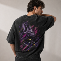 Violet Composure - Beerus in Splattered Portrait Stillness