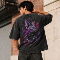 Violet Composure - Beerus in Splattered Portrait Stillness