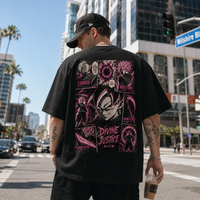 Divine Justice - Goku Black in Rose-Toned Panel Graphic