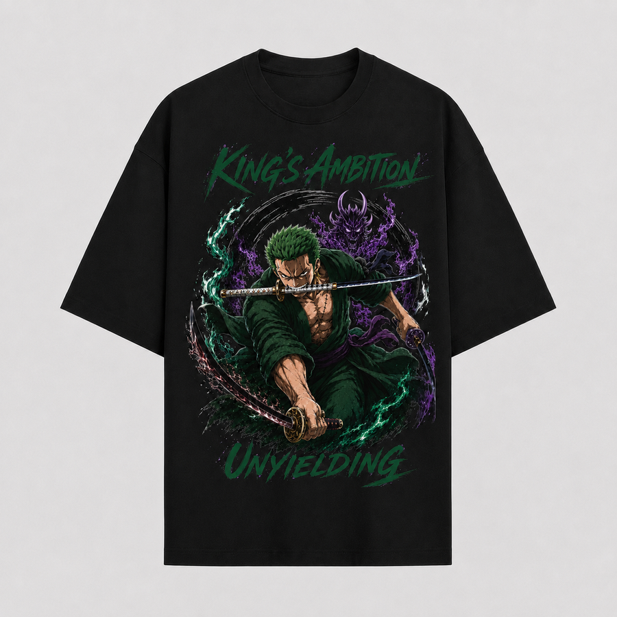 King's Ambition Unyielding - Zoro Three-Sword Strike Graphic Tee - lifestyle