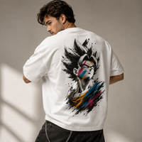 Ink and Attitude - Vegito in Colour-Split Brushwork