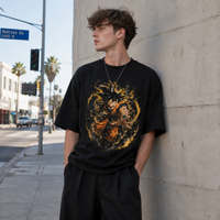 Amber Surge - Goku Unleashed, Directional Graphic Streetwear Tee