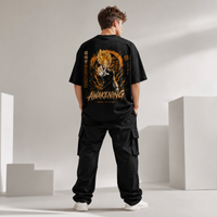Awakening - Vegeta in Amber Aura, Directional Graphic Streetwear Tee